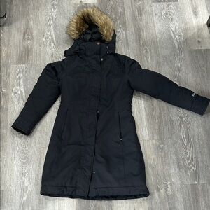 Marmot Women's Black Ski Jacket with Faux Fur Hood